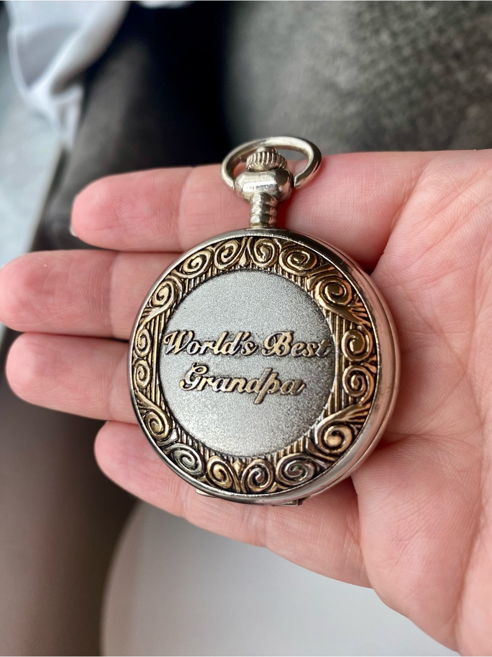 Milan "World's Best Grandpa" Pocket Watch/ Working/ New Battery